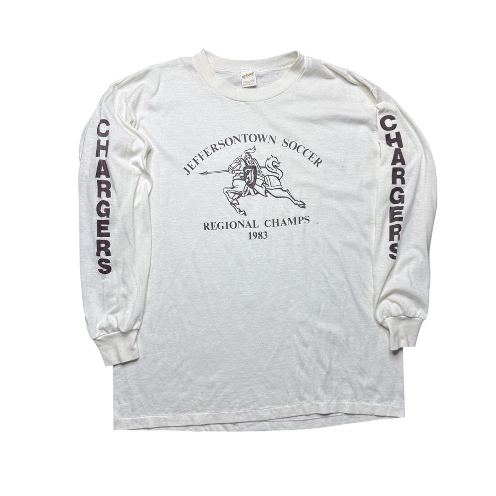Champion 1983 Jeffersontown Chargers T Shirt‎ Soccer Long Sleeve Vintage 80s